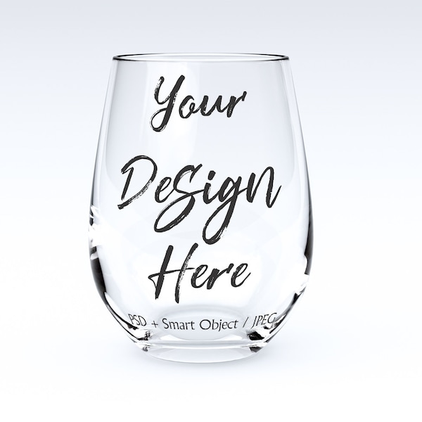 Stemless Glass Decal Etsy