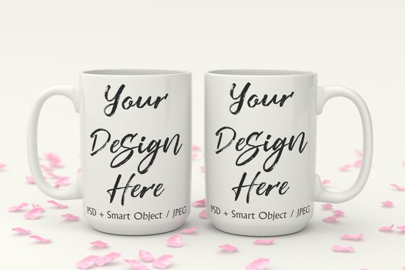 Download Two White Coffee Mug Mockup Two Blank Coffee Cup Mock Up Etsy