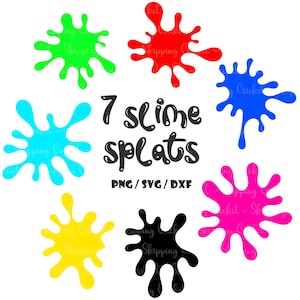 Slime svg dxf & png, slime dxf, slime png, Silhouette Cricut, vector, clipart, cutfile, slime splash, slime splats INSTANT DOWNLOAD
