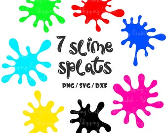 Slime svg dxf & png, slime dxf, slime png, Silhouette Cricut, vector, clipart, cutfile, slime splash, slime splats INSTANT DOWNLOAD