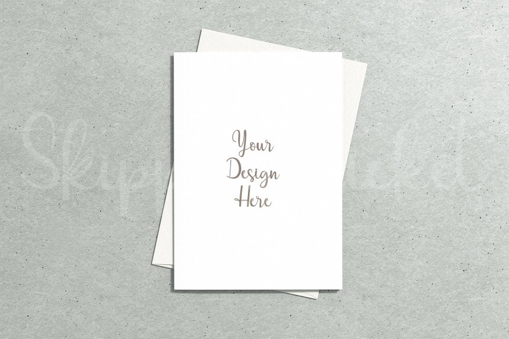 Download A6 card mockup card and envelope mockup flat lays minimal | Etsy