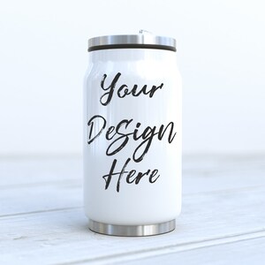 12oz can tumbler photoshop mockup, white tumbler mock up, tumbler template, travel flask mockup, decal mockup color DIGITAL DOWNLOAD