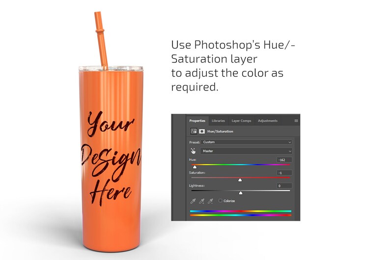 Download Skinny tumbler mockup custom color tumbler template 20oz ...