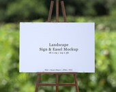 Wedding Sign Easel Mockup: Landscape Seating Plan (Digital Download)