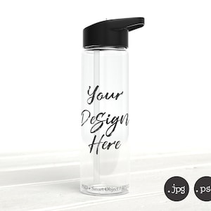 24oz water bottle mockup, PSD & jpg sports bottle mock up,dye sublimation, gym vinyl decal, template clear, transparent DIGITAL DOWNLOAD