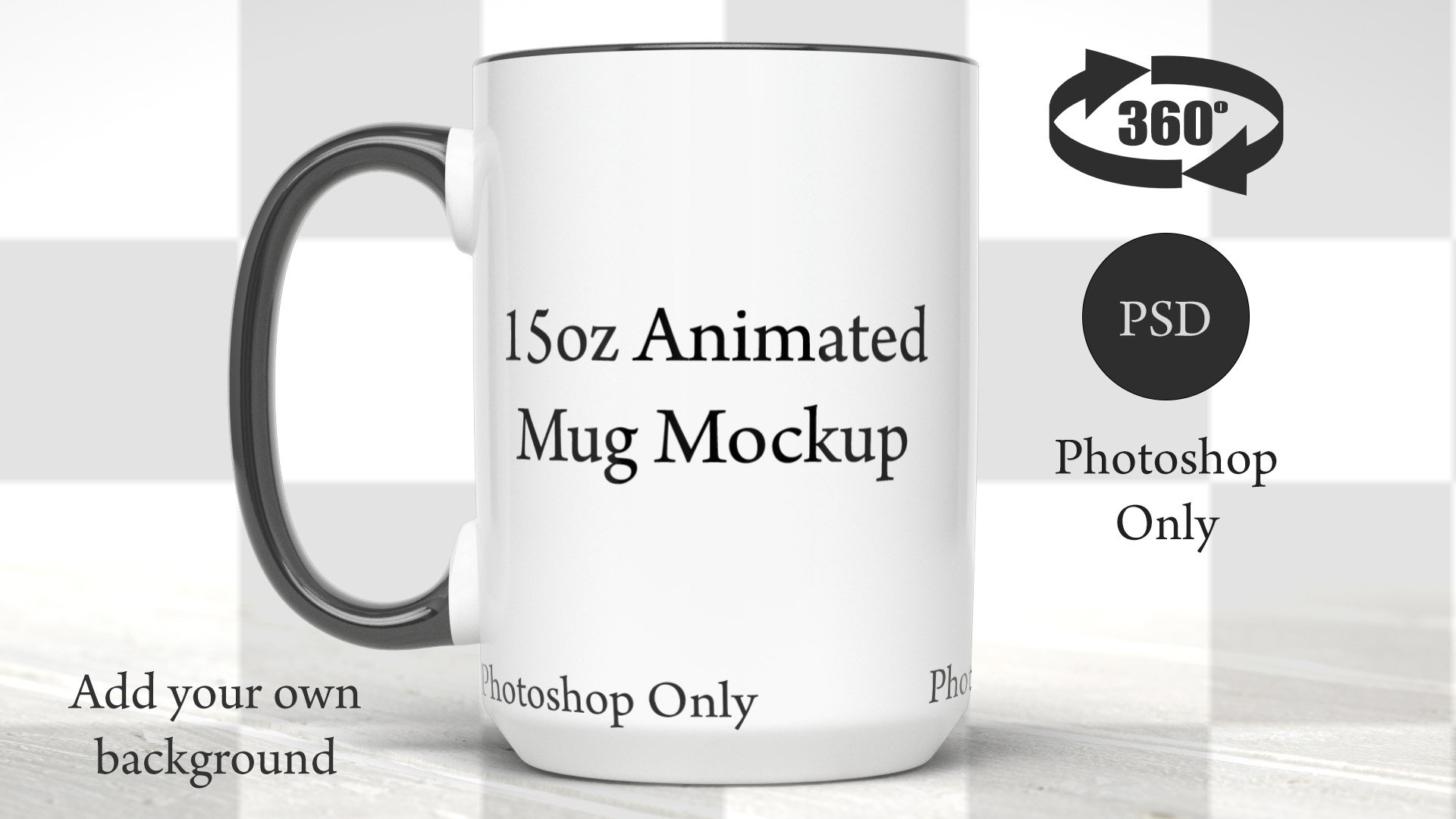 15oz Mug Animation Mockup: Spinning Mug Video (digital Download) - Etsy