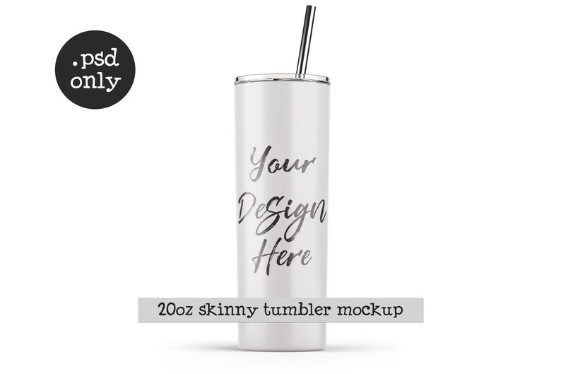 20oz skinny tumbler photoshop mockup custom tumbler mock ...