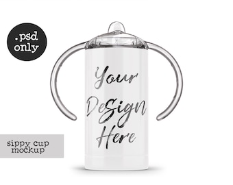 Sippy Cup Mockup: Dye Sublimation Template (Digital Download)