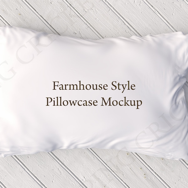 Farmhouse pillowcase mockup, pillow, flat lay, flatlay, mock-up, heat transfer, sublimation, cushion, white, blank DIGITAL DOWNLOAD