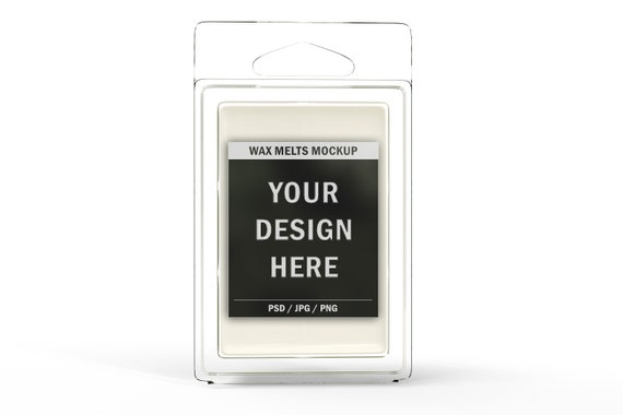 Wax Melts Clamshell Mockup: Smart Object Label (Digital Download)