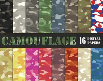 Camouflage digital paper, camoflauge, camouflauge, military papers, army papers, Camo Patterns, hunting digital paper DIGITAL DOWNLOAD