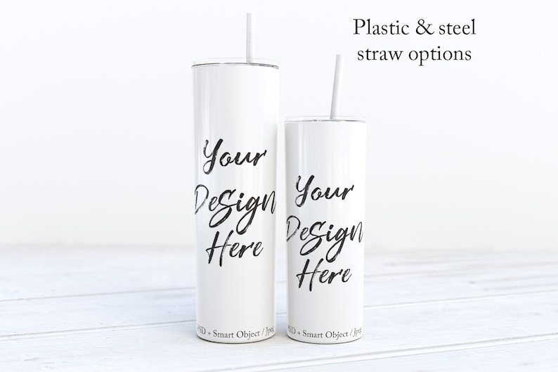 Download 20oz and 30oz White skinny tumblers mockup tumbler ...