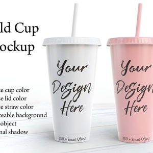 Cold cup mockup, venti, reuseable tumbler mock up, ice cup, large, photo, styled stock iced coffee Psd only, smart object  DIGITAL DOWNLOAD