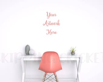 Styled stock photography, blank wall photography, office desk backdrop, poster mockup, print background, Digital Background INSTANT DOWNLOAD