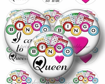 Bingo, 1 Inch Circles, Bottle Cap Images, Collage Sheets, Instant Digital Download, Printable, Images For Cabochons, Funny Sayings