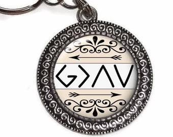 Key Chain, God Is Greater Than The Highs And Lows, Key Ring, Christian Gift, Religious, Purse Charm, Bible Study Class, Inspirational