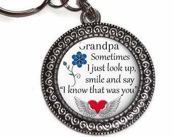 Grandpa, I Know That Was You, In Memory Of Grandpa, Key Ring, Purse Charm, Key Chain, Memorial, Remembrance,  Sympathy Gift, Bereavement #2