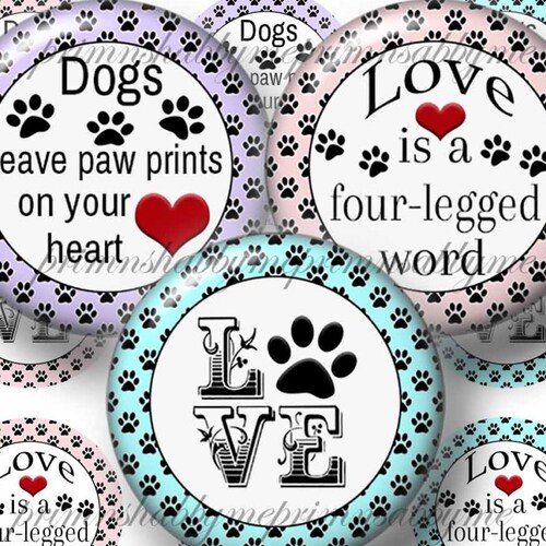 Dogs Sayings Bottle Cap Images Instant Download Printable Etsy