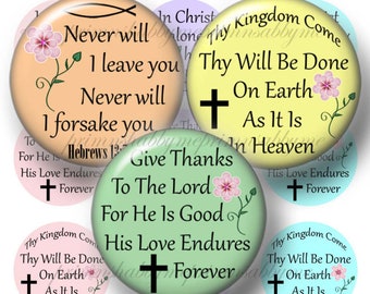 CHRISTIAN, Bible Verses, Bottle Cap Images, 1 Inch Circles, Digital Collage Sheet, Jesus, Religious, Instant Download, Printable ( No.10)