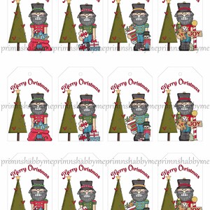 Gift Tags Christmas Nutcrackers Printable Tags Instant - Etsy