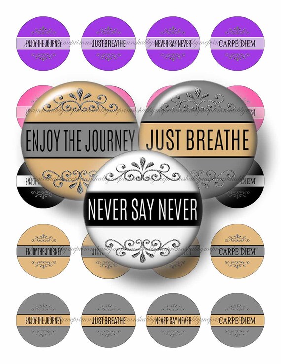 1.313 Circles Badges Books 1 inch Button Machine Digital Download Collage Sheet 2019-1 Magnets Quotes Pins Reading