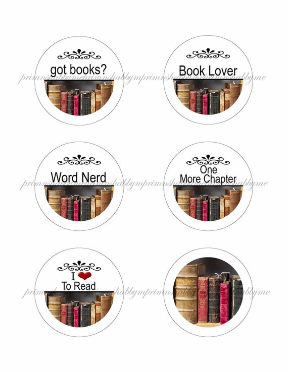 1.313 Circles Badges Books 1 inch Button Machine Digital Download Collage Sheet 2019-1 Magnets Quotes Pins Reading