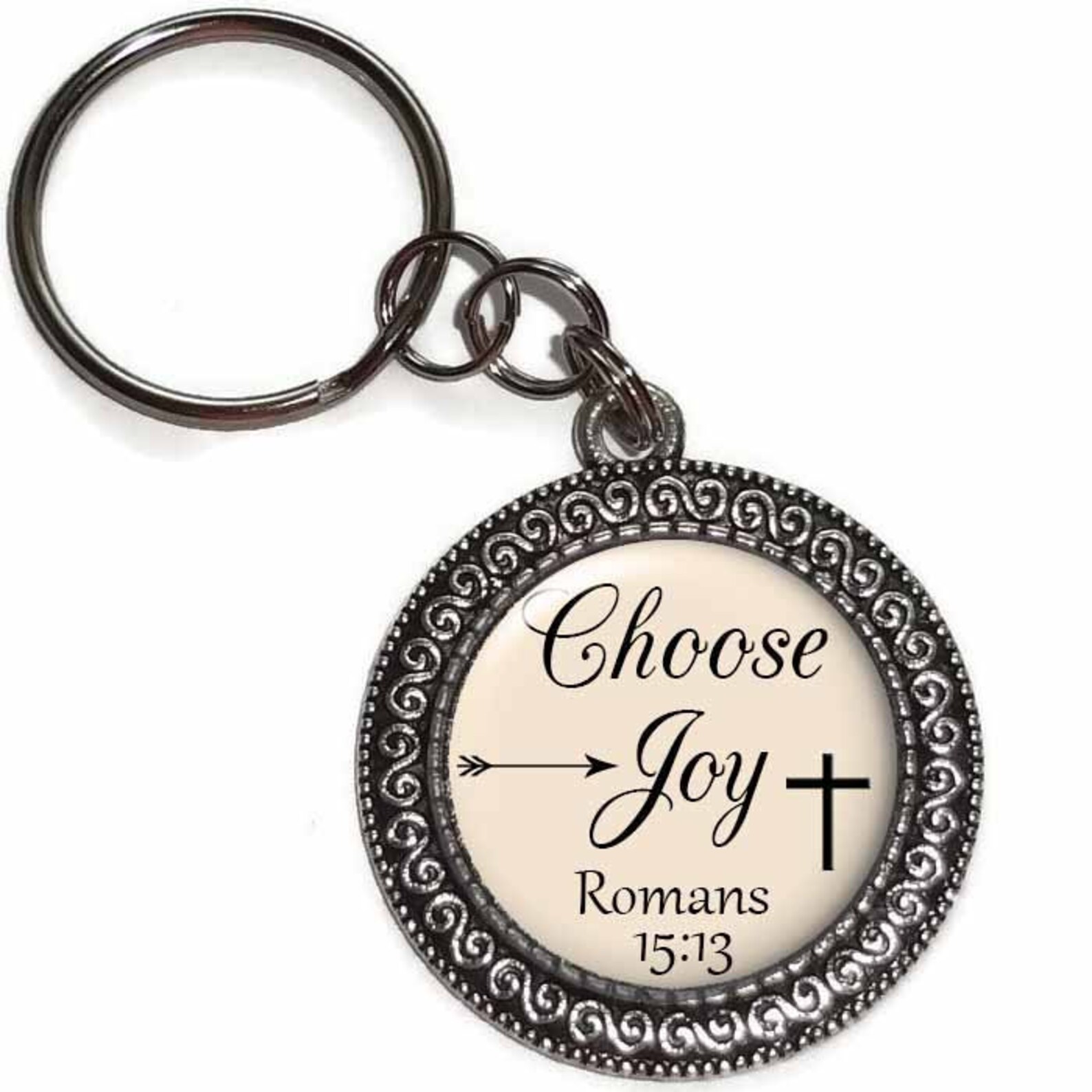 Key Chain Christian Choose Joy Romans 1513 Religious Key Etsy
