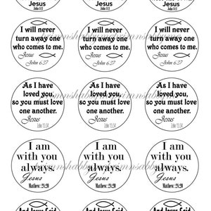CHRISTIAN, JESUS, Bible Verses, Bottle Cap Images,1 Inch Circles ...