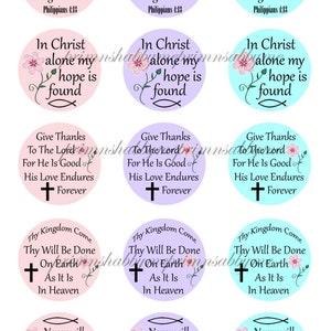 CHRISTIAN, Bible Verses, Bottle Cap Images, 1 Inch Circles, Digital ...
