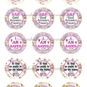 CHRISTIAN, JESUS, Bible Verses, Bottle Cap Images, 1 Inch Circles ...