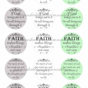 Christian, Faith in God, Bible Verses, Bottle Cap Images, 1 Inch Circle ...