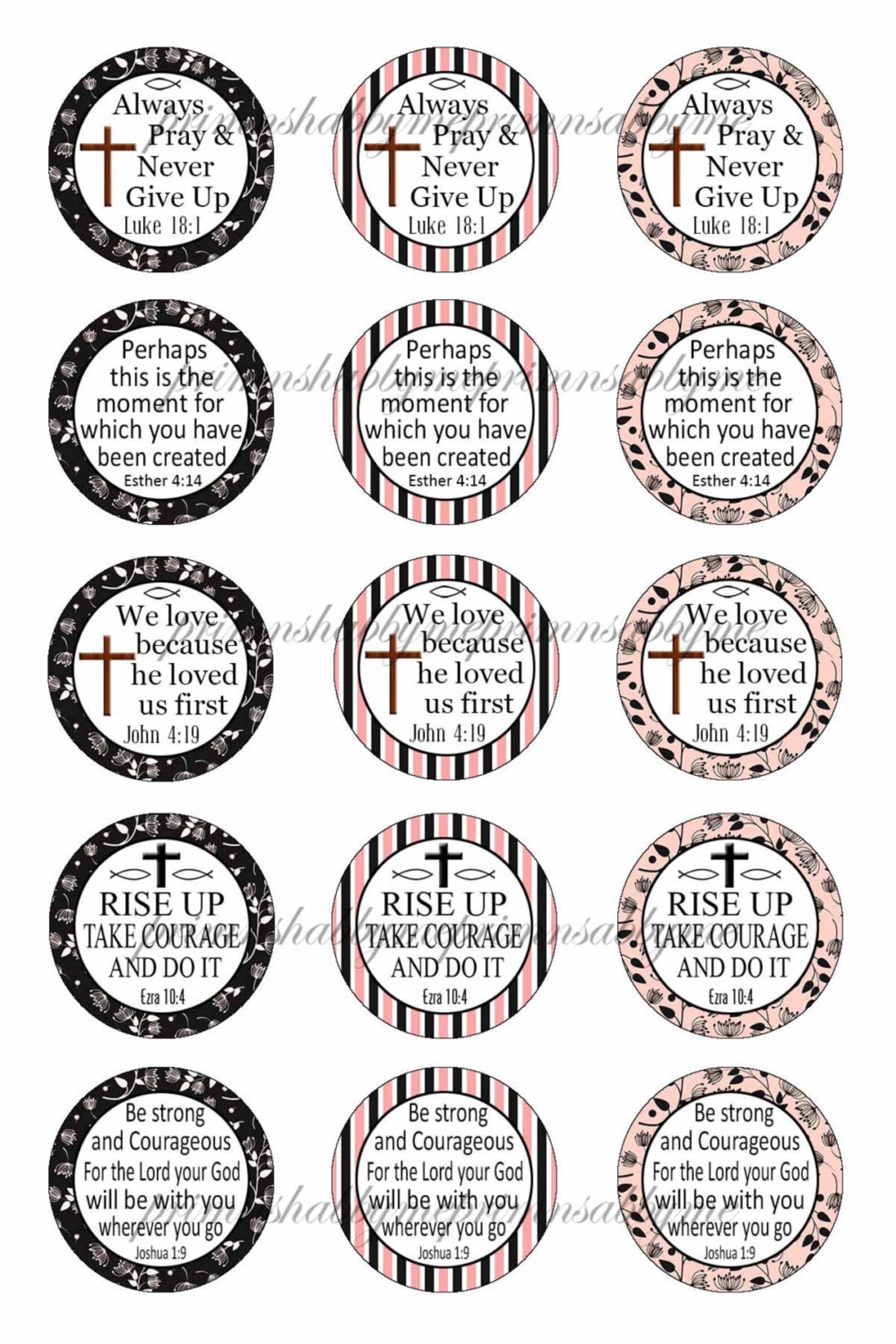 CHRISTIAN Bottle Cap Images 1 Inch Circle Digital Collage - Etsy