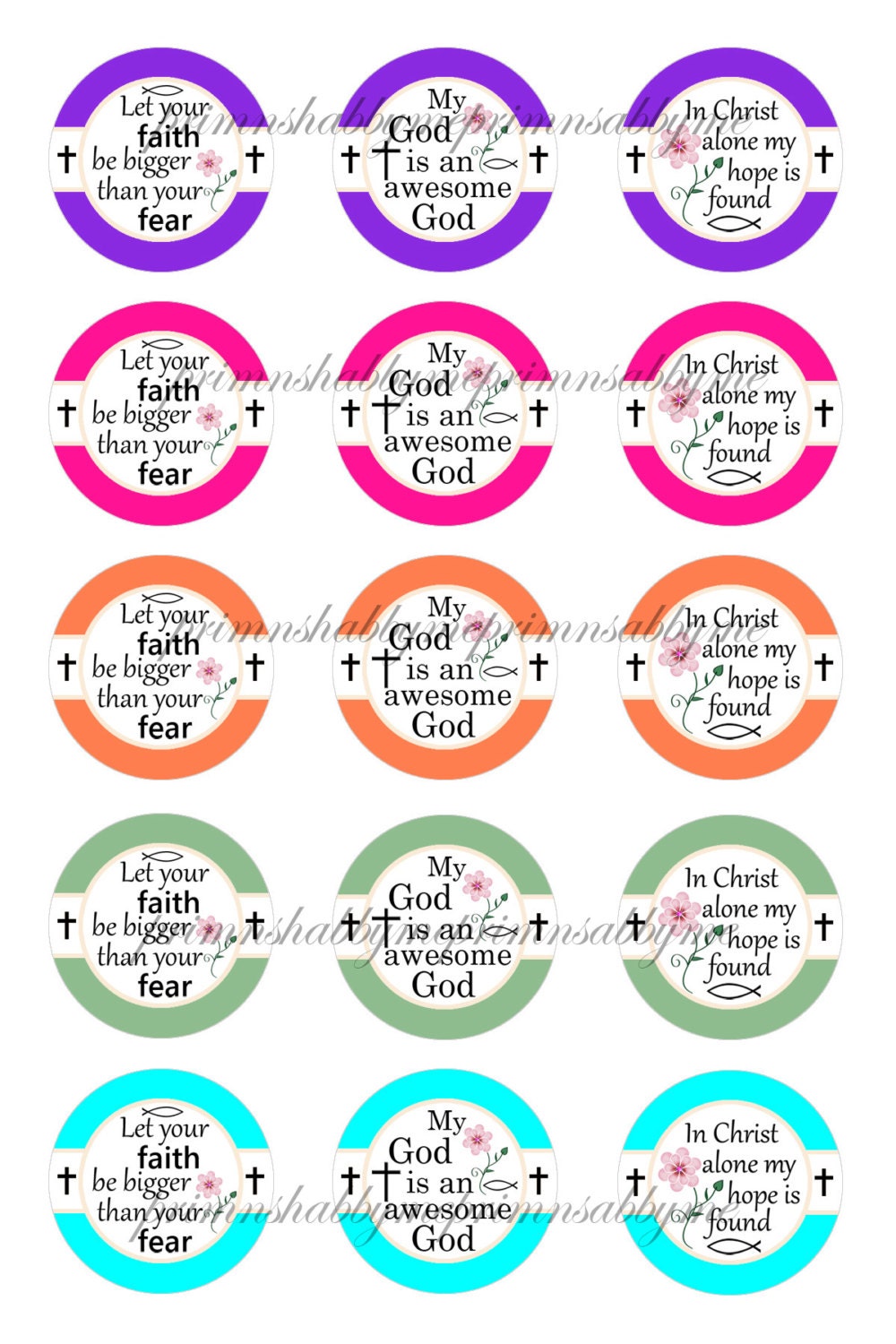 CHRISTIAN Bottle Cap Images 1 Inch Circle Digital Collage - Etsy