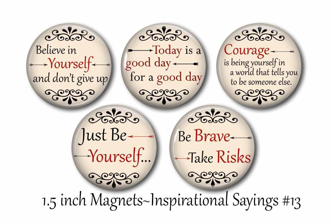 Inspirational Sayings Set of 5 Motivational Quotes Etsy