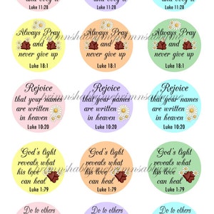 CHRISTIAN, Bible Verses, Bottle Cap Images, 1 Inch Circles, Digital ...
