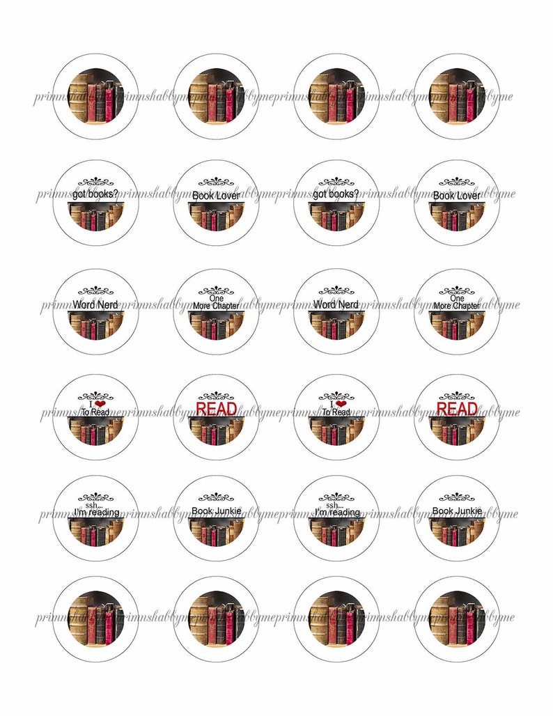 1.313 Circles Badges Books 1 inch Button Machine Digital Download Collage Sheet 2019-1 Magnets Quotes Pins Reading