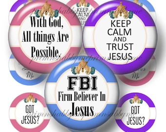 Christian, Jesus, Bible Verses, Bottle Cap Images, Digital Collage sheet, Instant Download, Religious, 1 Inch Circle, jewelry, Crafts, No.1
