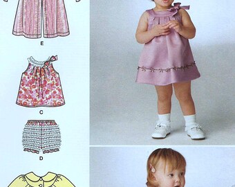 Simplicity 2668 Sewing Pattern: Baby Dress, Top, Coat (Newborn-Large)