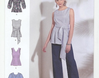 Misses Tops Simplicity Sewing Pattern S8921, Sizes 4 to 12, UNCUT
