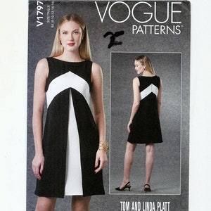Vogue Sewing Pattern V1797, Misses Dress, Tom & Linda Platt Design, Sizes 8-16, Bust 31 1/2 to 38, Uncut