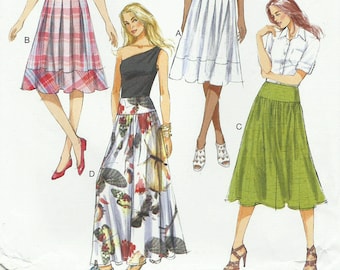 Misses Skirt Sewing Pattern, Easy Butterick B5756,  Factory Folded, Uncut, Make in Sizes 16 to 24, Waist Sizes 30-39 inches