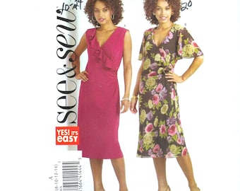 Butterick B4958 Dress Sewing Pattern: Semi-Fitted, Sizes 8-14