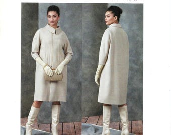 Guy Laroche Vogue Coat Sewing Pattern V1911: Misses Sizes 4-14