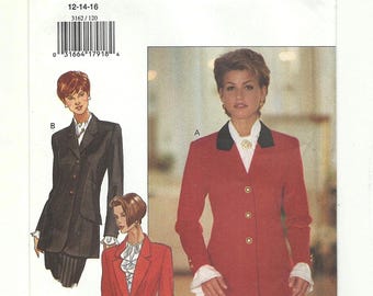 Butterick 3162 Jacket Sewing Pattern: Misses Sizes 12-16, Uncut