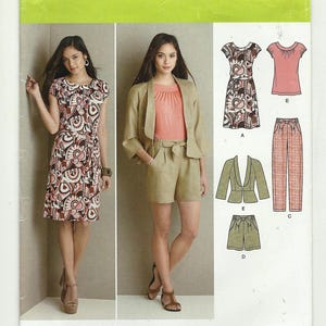 Miss Pants,Shorts,Jacket,Knit Dress,Top,Tie Belt Simplicity Sewing Pattern 1808, Size 8-16, Bust 31.5 to 38