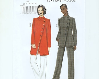 Vogue Misses Jacket and Pants Very Easy Sewing Pattern V9274, Sizes 6 to 14, Bust 30 1/2 to 36 inches, Uncut