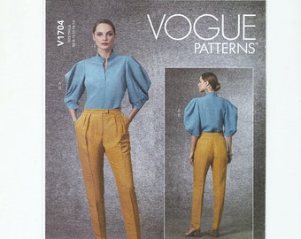 Vogue Misses Top and Pants Sewing Pattern V1704, Rachel Comey Design, Sizes 8-16, Bust 31 1/2 to 38