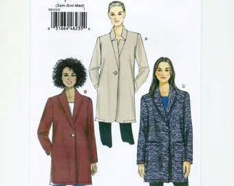 Vogue V9133 Sewing Pattern, Easy Misses Jacket, Loose Fitting Unlined, Sizes 4 to 14, Bust 29.5 to 36