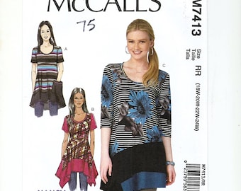 McCall's M7413 Pullover Top Sewing Pattern, Sizes 18-24
