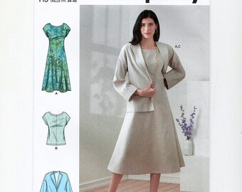 Misses Dress Jacket Top Simplicity Pattern S9263, Sizes 6 to14, Bust 30 1/2 to 36, Factory Folded, Uncut